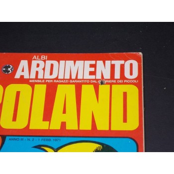 ALBI ARDIMENTO Anno III n. 2 RIC ROLAND : LA SETTA DEI DIAVOLI (Fratelli Crespi 1971)